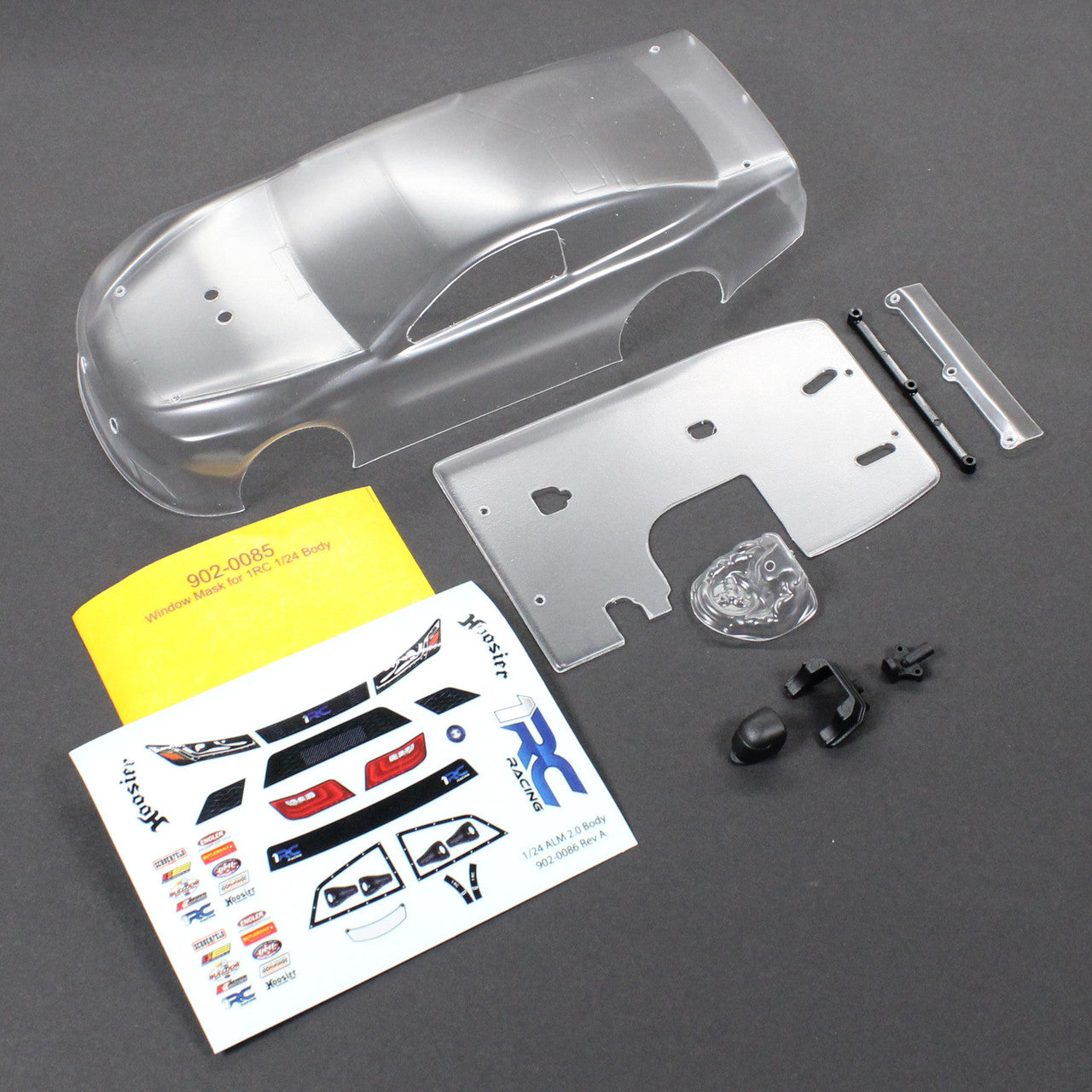 1RC Racing 6400 Body & Driver, Clear, 1/24 Asphalt Late Model