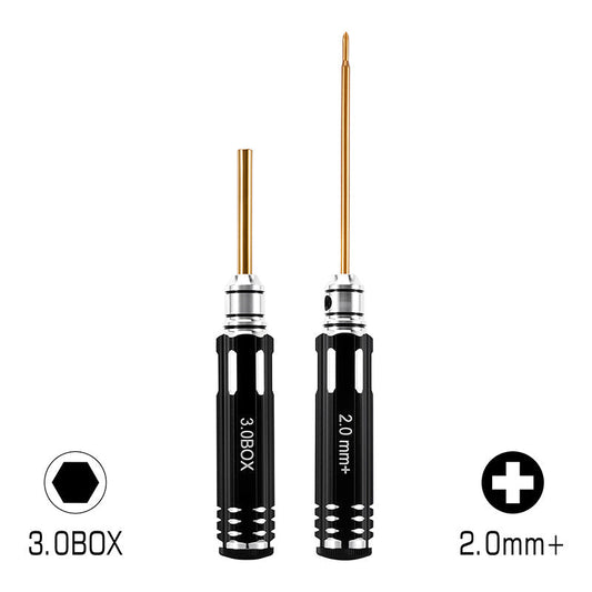 Injora Tool-LSD63-64 2.0mm+ Phillips Screwdriver and 3.0mm Hex Nut Driver for 1/30 Axial SCX30