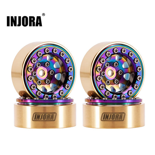Injora YQW-1015RW Brass 1.0" Wheels Offset -3.75mm RAINBOW