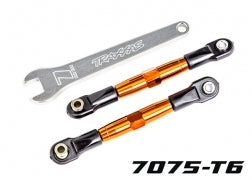 Traxxas 2444T Camber links, front (TUBES orange-anodized, 7075-T6 aluminum, stronger than titanium) (2)
