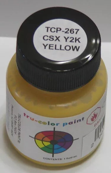 Tru-Color Paint 267 - Railroad Color Acrylic Paint - 1oz/29.6mL - CSX Transportation Original (Y2K) Safety Yellow