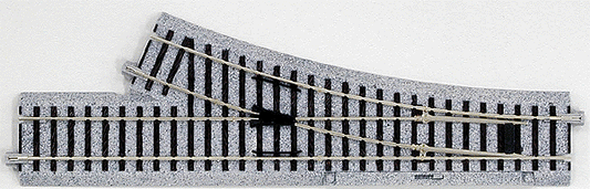 KATO 2841 HO Manual Turnout - Unitrack -- Right Hand 9-3/4" 246mm Long, 19-1/4" 490mm Radius