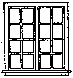 Grandt Line 5222 HO Windows -- Double, 16-Pane