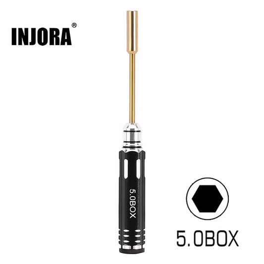 Injora Tool-LSD45B 5.0mm Hex Nut Driver Thin Walled Hexagon Wrench Socket for 1/18 TRX4M