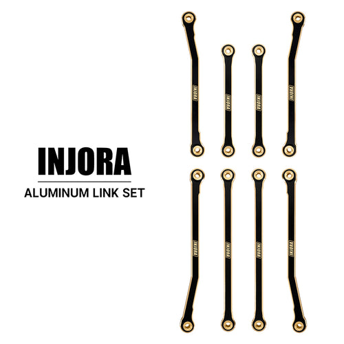 Injora ASC18-18 Black Brass High Clearance Chassis Links for 1/18 Redcat Ascent-18