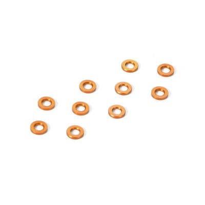XRay 303121-O ALU SHIM 3x6x0.5MM - ORANGE (10)