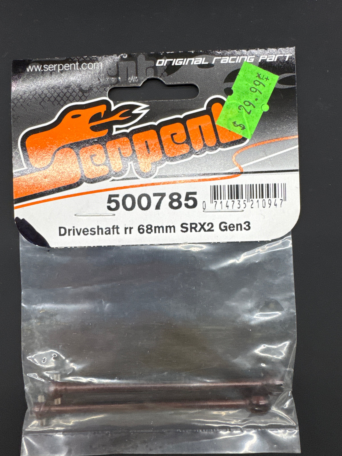 Serpent 500785 Driveshaft rr 68mm SRX2 Gen3