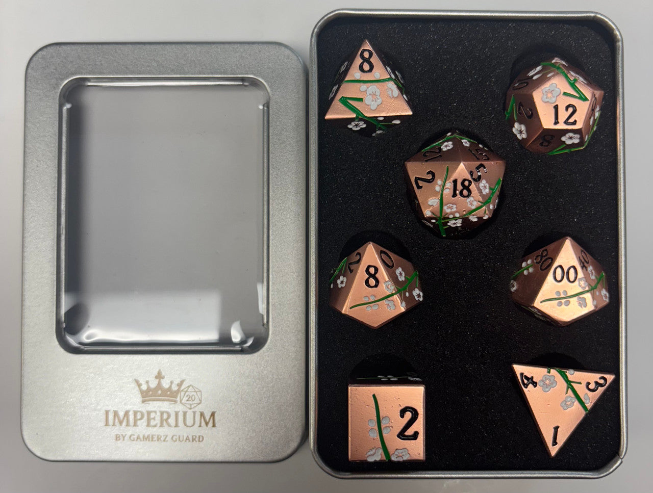 Gamerz Guard MD03231 Rose Gold Blossom Metal 7 Dice Set