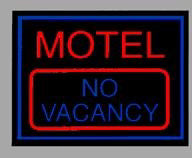 Miniatronics 75E1601 HO Electroluminescent Neon-Like Sign Motel No Vacancy