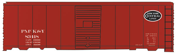 Tichy Train Group 10146 Railroad Decal Set -- Pittsburgh & Lake Erie/PMcK&Y 40' Rebuilt USRA Steel Boxcar (NYC System Logo) HO Gauge
