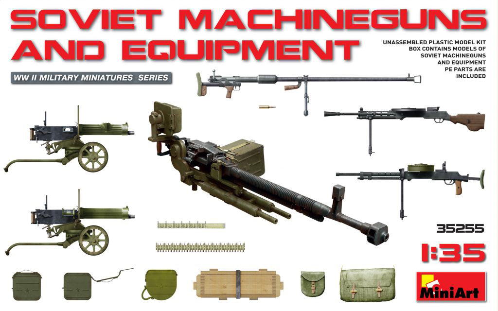 Miniart Models 35255 WWII Soviet Machine Guns & Equipment