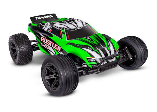 Traxxas 37254-8-GRNX Rustler Green 2WD XL-5 w/Battery 1/10 USB-C HD