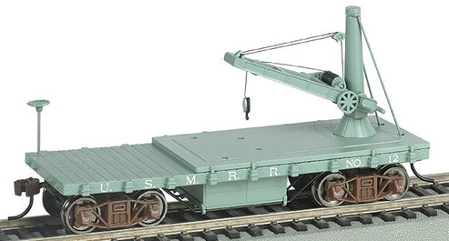 Bachmann 16419 HO Old Time Derrick Car, US Military RR/MOW