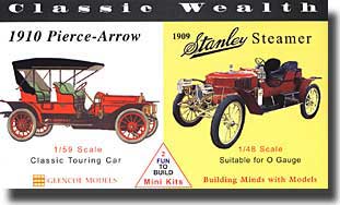 Glencoe 3609 1910 Pierce-Arrow Touring & 1909 Stanley Steamer Cars