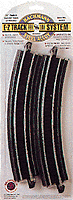 Bachmann 44403 HO Steel E-Z Track 22" Radius Curve (4) Black Roadbed