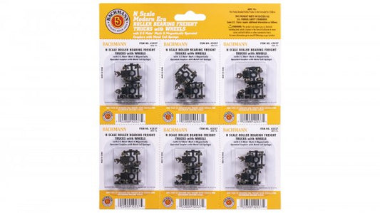 Bachmann 42537 N Roller Bearing Freight Trucks w/ Wheels (6)