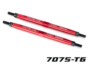 Traxxas 5141R Toe links, Maxx® (TUBES red-anodized, 7075-T6 aluminum) (112mm, front)