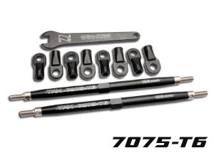 Traxxas 5338A Toe links, Revo® (Tubes™ 7075-T6 aluminum, black) (128mm, fits front or rear) (2)/ rod ends, rear (4)/ rod ends, front (4)/ wrench (1)