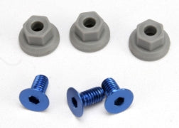 Traxxas 5512 Wing mounting hardware, (4x8mmCCS (aluminum)(3)/ 4x7mm flanged NL (3)