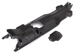 Traxxas 5637X Skidplate, transmission, nylon (black)/ cover