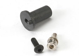 Traxxas 5661 Motor mount hinge post/ 4x12mm BCS (1)/ 4x10mm CS with split and flat washer (1)