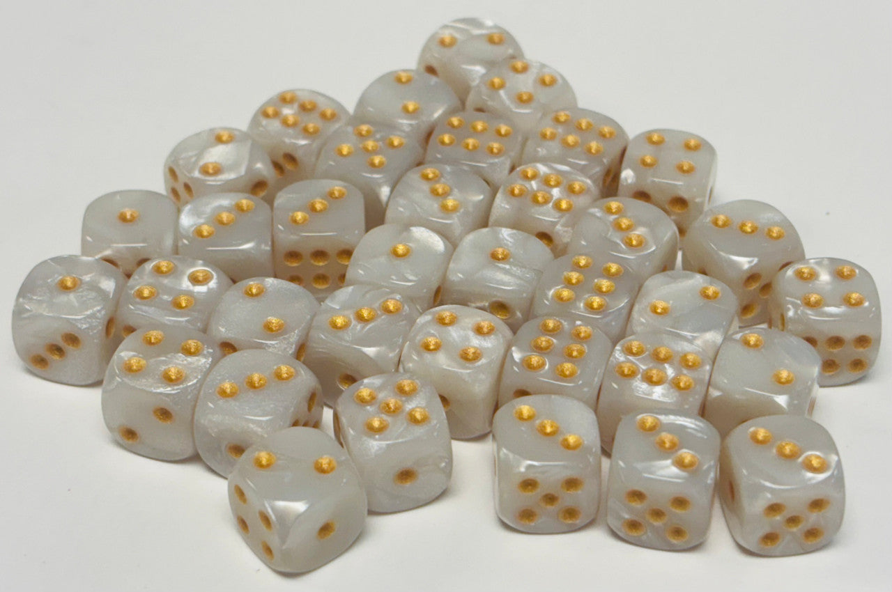 Gamerz Guard AD03910 White Acrylic Marble 12mm D6 Dice Set