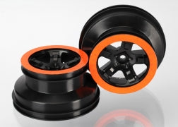 Traxxas 5868X SCT Black & Orange Wheels (2)