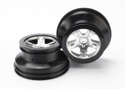 Traxxas 5872X SCT Satin Chrome & Black Wheels (2)