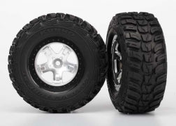 Traxxas 5880 SCT Satin Chrome Wheels & Kumho Tires (2)