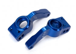 Traxxas 6455 Axle carriers, rear, 6061-T6 aluminum, left & right (blue-anodized)