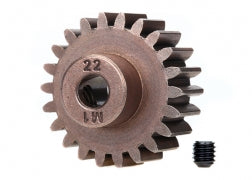 Traxxas 6495X Gear, 22-T pinion ( 1.0 metric pitch) (fits 5mm shaft)/ set screw (compatible with steel spur gears)
