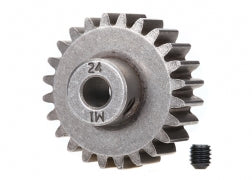 Traxxas 6496X Gear, 24-T pinion ( 1.0 metric pitch) (fits 5mm shaft)/ set screw (compatible with steel spur gears)