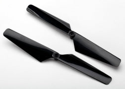 Traxxas 6626 Rotor blade set, black (2)/ 1.6x5mm BCS (2)