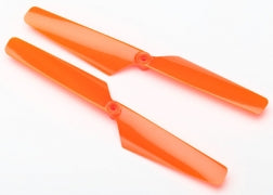 Traxxas 6630 Rotor blade set, orange (2)/ 1.6x5mm BCS (2)