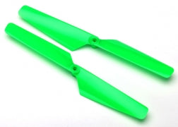 Traxxas 6631 Rotor blade set, green (2)/ 1.6x5mm BCS (2)