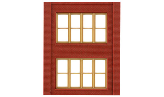 Design Preservation 30144 HO Modular Building System -- Two-Story Wall Sections w/ Victorian Windows - Kit