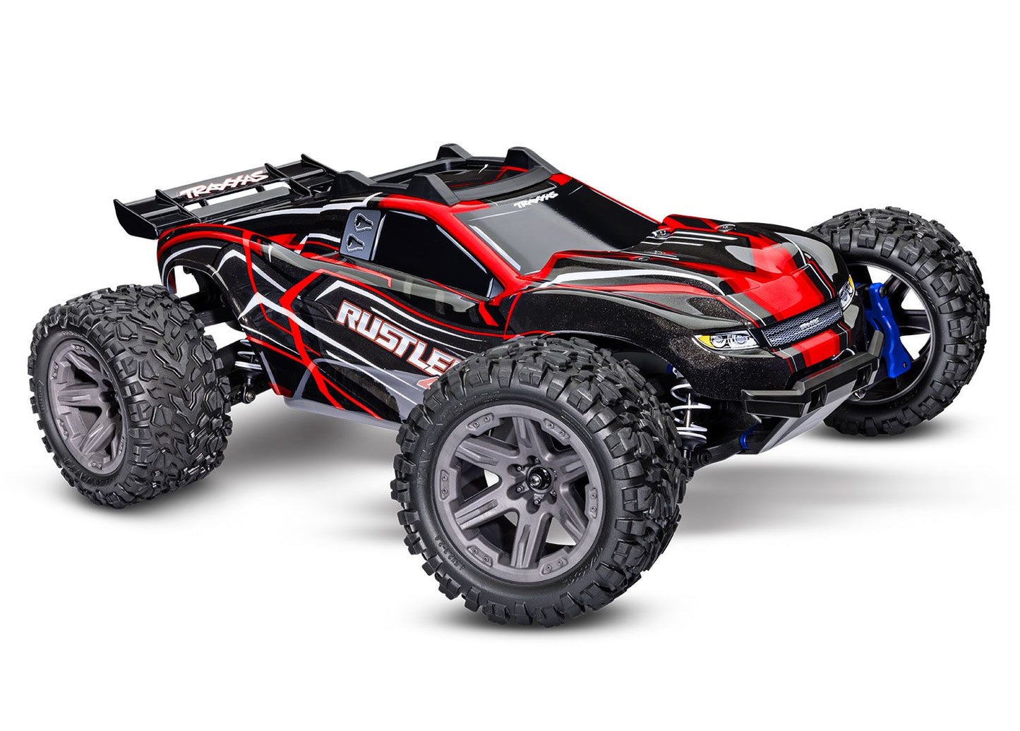 Traxxas 67164-4-RED Rustler 1/10 4X4 Brushless RTR Stadium Truck (Red) w/BL-2S ESC, TQ 2.4GHz Radio