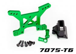 Traxxas 6739G Shock tower, front, 7075-T6 aluminum ( green-anodized) (1)/ body mount bracket (1)