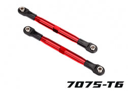 Traxxas 6742R Toe links ( TUBES red-anodized, 7075-T6 aluminum, stronger than titanium) ( 87mm) (2)/ rod ends (4)/ aluminum wrench (1)