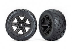 Traxxas 6775 Tires & wheels, assembled, glued ( 2.8') ( RXT black wheels, Anaconda tires, foam inserts) ( 4WD electric front/ rear, 2WD electric front only) ( 2) ( TSM rated)