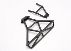 Traxxas 6836 Bumper, rear/ bumper mount, rear (black)