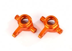 Traxxas 6837A Steering blocks, 6061-T6 aluminum (orange-anodized), left & right