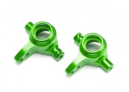 Traxxas 6837G Steering blocks, 6061-T6 aluminum (green-anodized), left & right