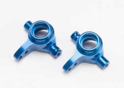 Traxxas 6837X Steering blocks, 6061-T6 aluminum (blue-anodized), left & right