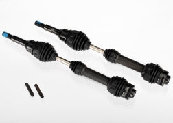 Traxxas 6851R Driveshafts, front, steel-spline constant-velocity (complete assembly) (2)