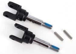Traxxas 6854X Stub axles, front, heavy duty (2)/ yokes (2)/ pins (4)