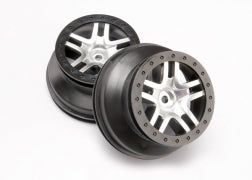 Traxxas 6872 SCT Satin Chrome & Black Split-Spoke Wheels (2)