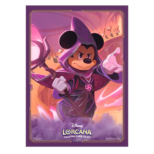 Ravensburger 8530 Lorcana: Reign of Jafar- Card Sleeves: Mickey Mouse, Wayward Sorcerer (65ct) - Set 8
