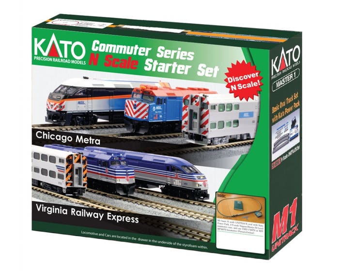 KATO 1060031 N MP36PH Commuter Starter Set, Metra