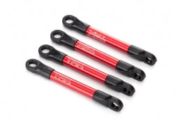 Traxxas 7018X Push rods, aluminum (red-anodized) (4) (assembled with rod ends) (1/16 Slash)